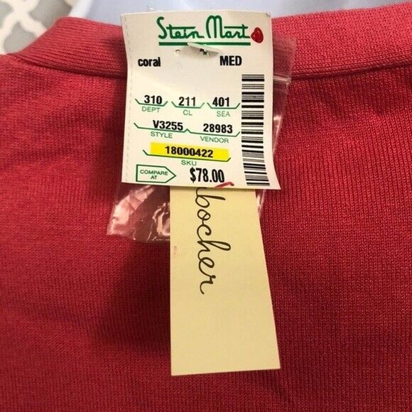 NWT mainbocher coral Button‎ down cardigan - Picture 4 of 5